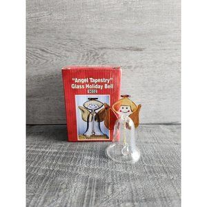 "Angel Tapestry" Glass Holiday Bell 9032 2005 DL2 Christmas Decoration